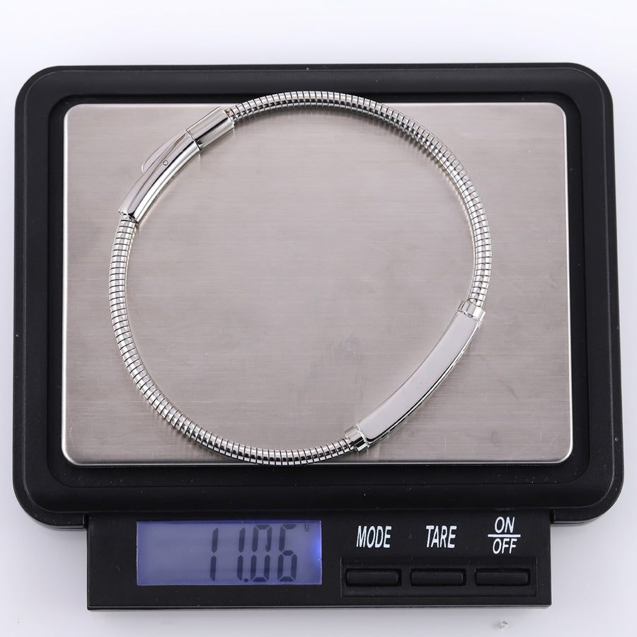 BSS1175 STAINLESS STEEL BRACELET WITH CZ