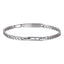 BSS1176 STAINLESS STEEL CURB CHAIN BRACELET WITH ID PLATE&CZ