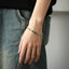 BSS1176 STAINLESS STEEL CURB CHAIN BRACELET WITH ID PLATE&CZ