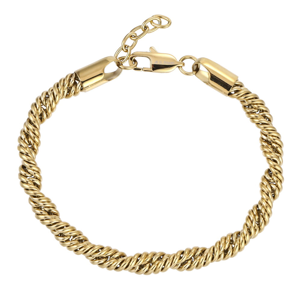 BSS1182 STAINLESS STEEL ROPE CHAIN BRACELET