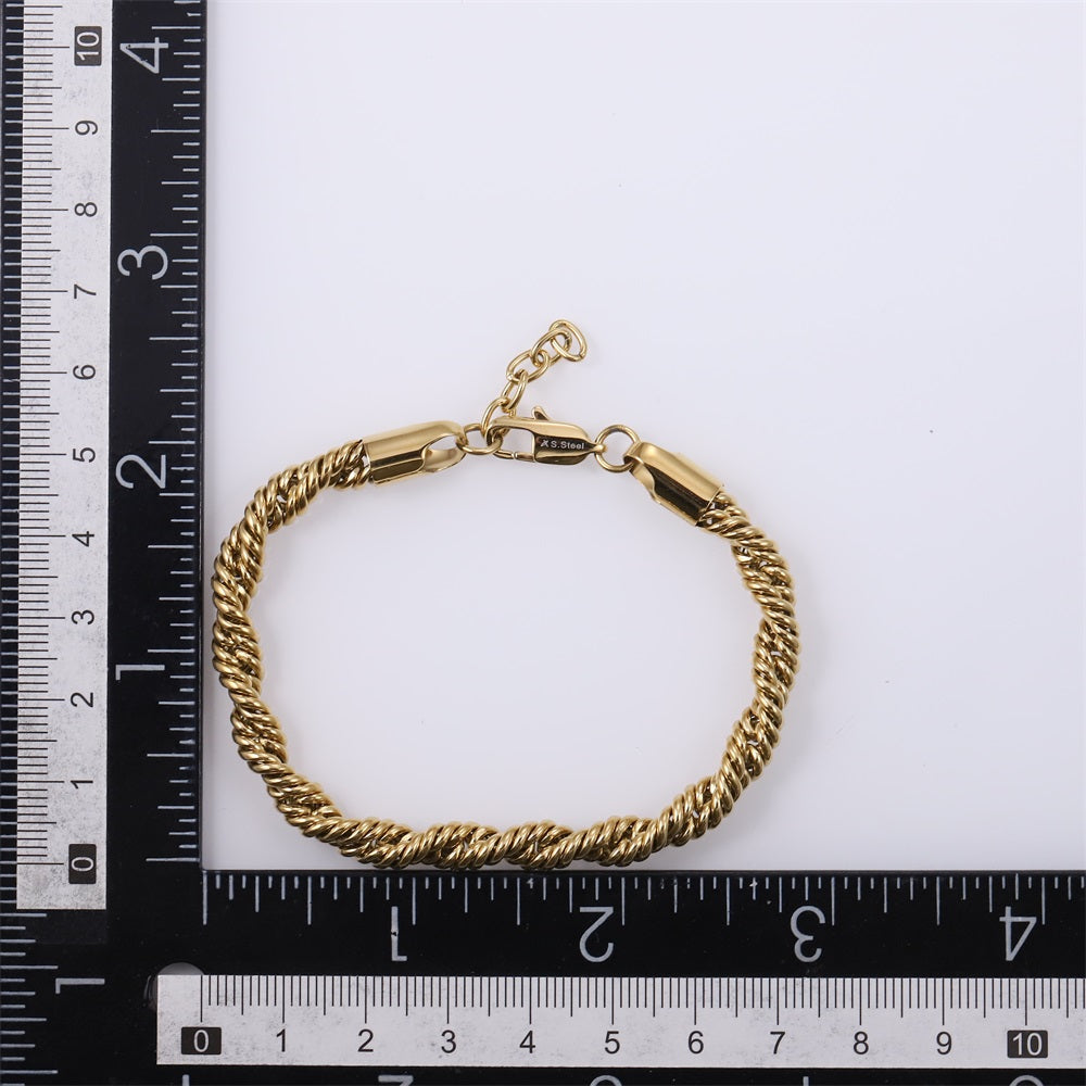 BSS1182 STAINLESS STEEL ROPE CHAIN BRACELET