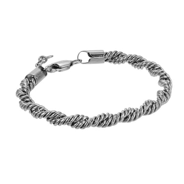 BSS1182 STAINLESS STEEL ROPE CHAIN BRACELET