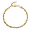 BSS1183 STAINLESS STEEL SLIM ROPE CHAIN BRACELET