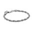 BSS1183 STAINLESS STEEL SLIM ROPE CHAIN BRACELET