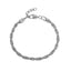 BSS1183 STAINLESS STEEL SLIM ROPE CHAIN BRACELET