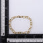 BSS1184 STAINLESS STEEL TWISTED OVAL CHAIN BRACELET
