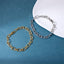 BSS1184 STAINLESS STEEL TWISTED OVAL CHAIN BRACELET