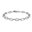 BSS1184 STAINLESS STEEL TWISTED OVAL CHAIN BRACELET