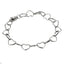 BSS1187 STAINLESS STEEL HEART CHAIN BRACELET
