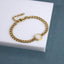 BSS1194 STAINLESS STEEL BRACELET WITH SQUARE CHARM