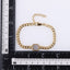 BSS1194 STAINLESS STEEL BRACELET WITH SQUARE CHARM