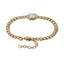 BSS1194 STAINLESS STEEL BRACELET WITH SQUARE CHARM