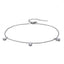 BSS1195 STAINLESS STEEL ANKLET WITH PEAR CZ