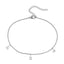 BSS1195 STAINLESS STEEL ANKLET WITH PEAR CZ