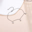 BSS1195 STAINLESS STEEL ANKLET WITH PEAR CZ