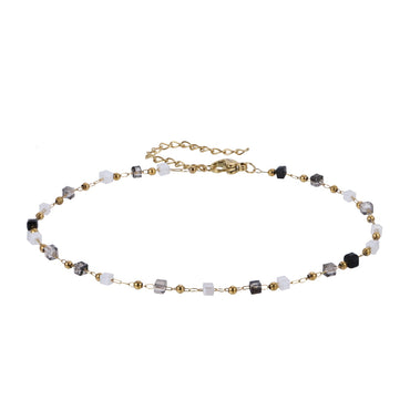 BSS1197 STAINLESS STEEL ANKLET WITH BEADS