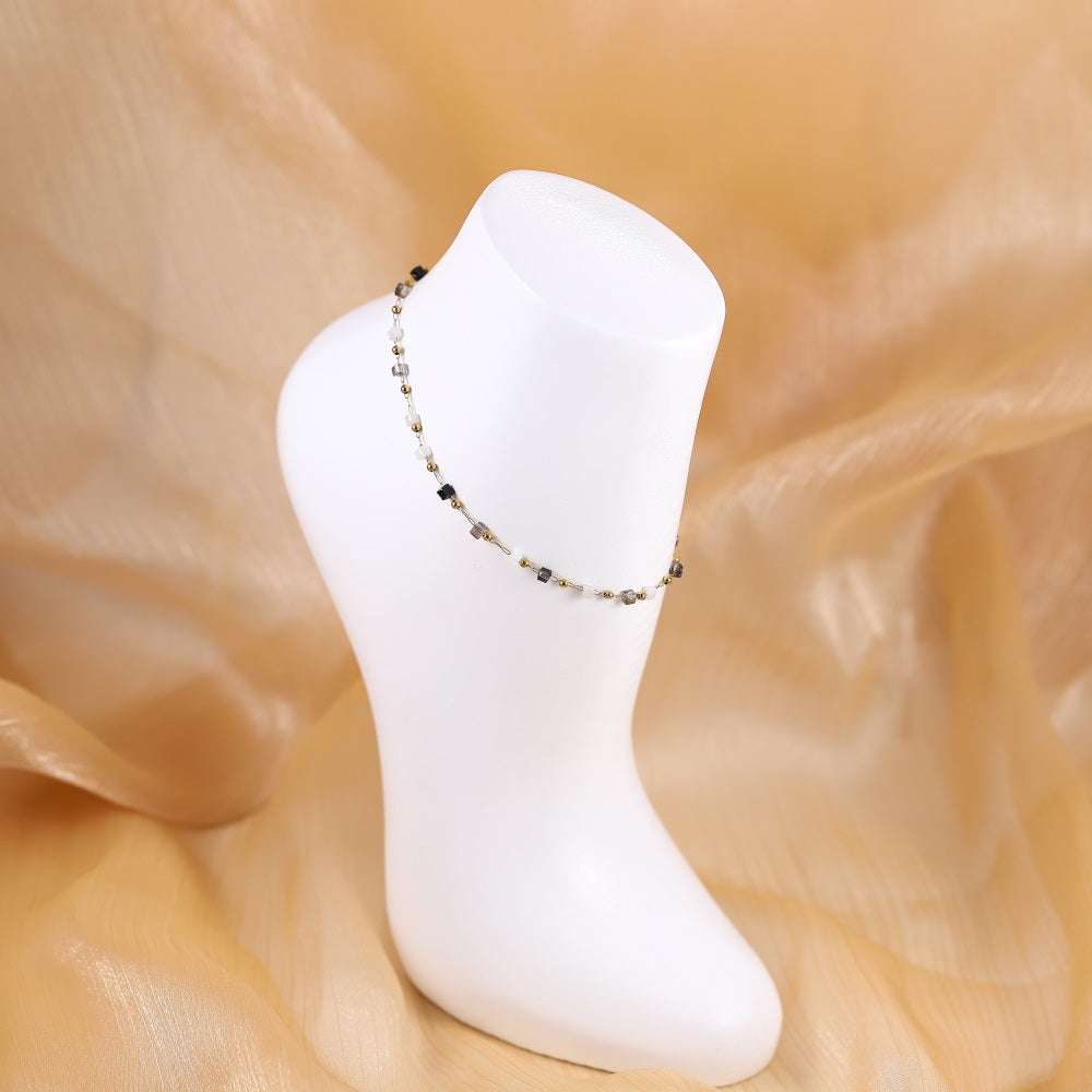 BSS1197 STAINLESS STEEL ANKLET WITH BEADS