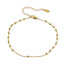 BSS1198 STAINLESS STEEL 3MM BALL AND FLAT CABLE CHAIN ANKLET