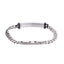 BSS1207 STAINLESS STEEL ID PLATE BRACELET WITH CZ
