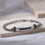 BSS1207 STAINLESS STEEL ID PLATE BRACELET WITH CZ