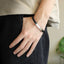 BSS1208 STAINLESS STEEL BRAIDED LEATHER BRACELET WITH ID PLATE