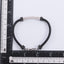 BSS1208 STAINLESS STEEL BRAIDED LEATHER BRACELET WITH ID PLATE