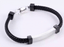 BSS1208 STAINLESS STEEL BRAIDED LEATHER BRACELET WITH ID PLATE