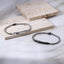 BSS1209 STAINLESS STEEL ID PLATE BRACELET WITH CZ
