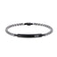 BSS1209 STAINLESS STEEL ID PLATE BRACELET WITH CZ