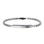 BSS1209 STAINLESS STEEL ID PLATE BRACELET WITH CZ
