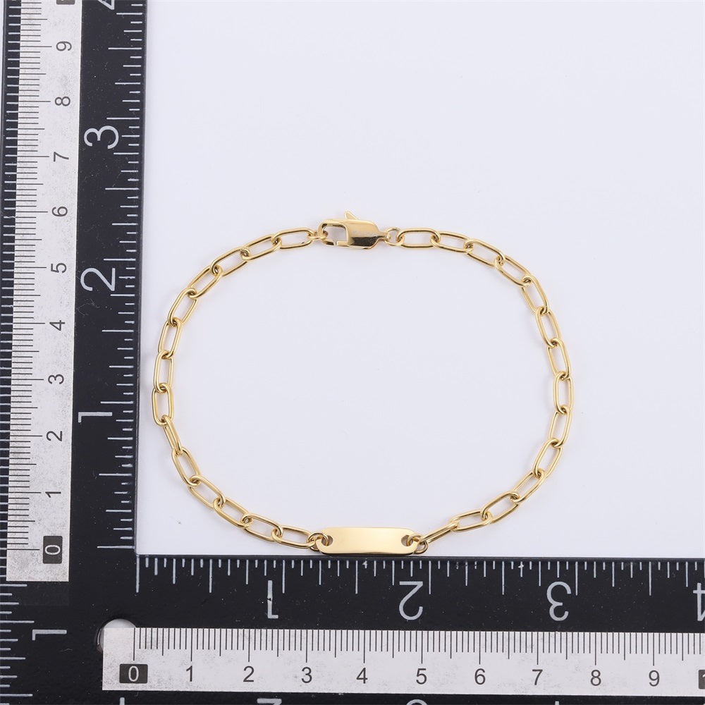 BSS1256 STAINLESS STEEL ID PLATE BRACELET