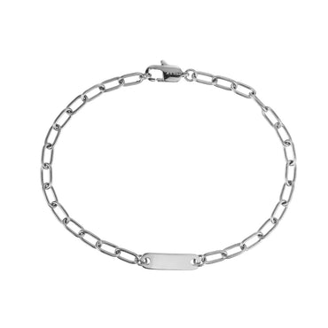 BSS1256 STAINLESS STEEL ID PLATE BRACELET