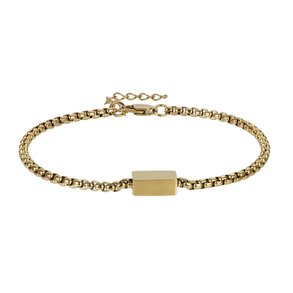 BSS1257 STAINLESS STEEL BRACELET WITH BAR