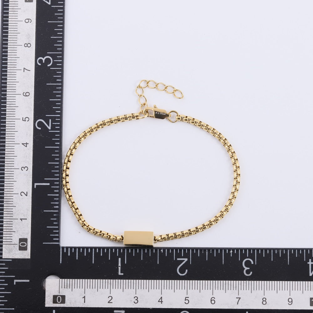 BSS1257 STAINLESS STEEL BRACELET WITH BAR
