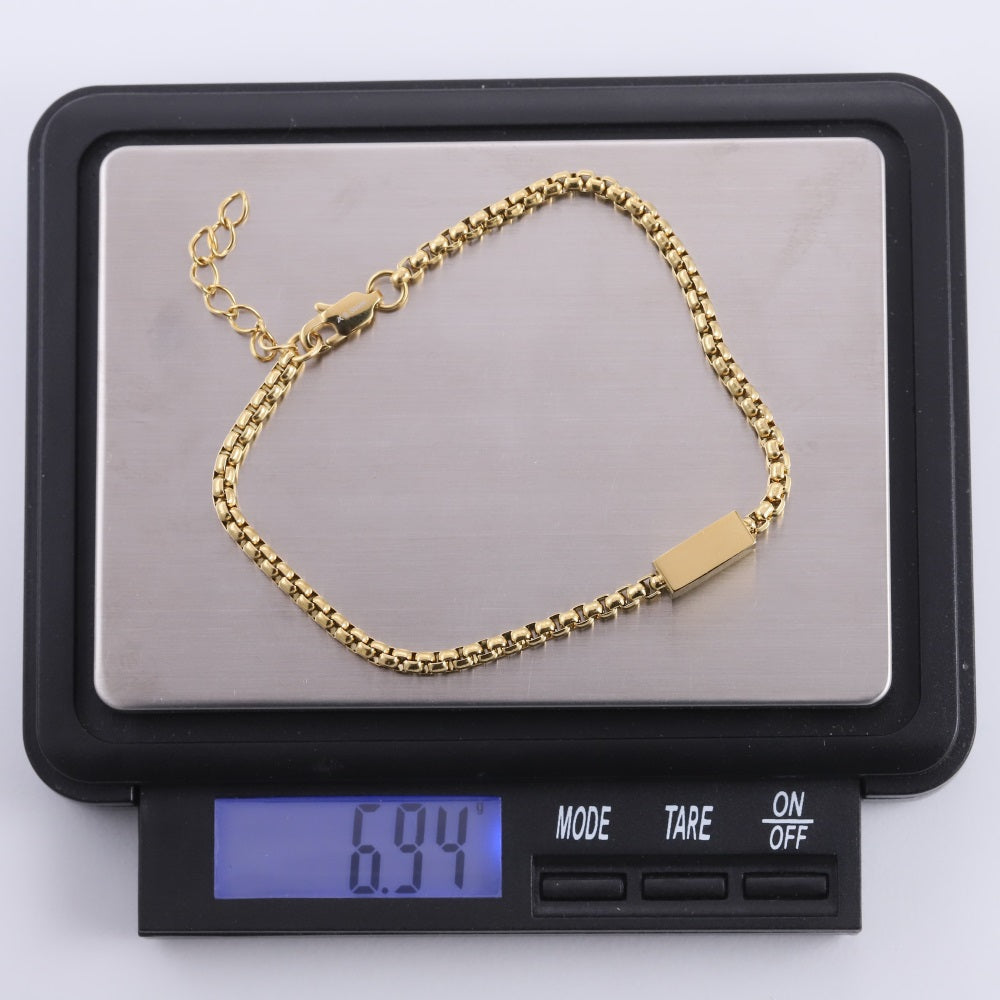 BSS1257 STAINLESS STEEL BRACELET WITH BAR