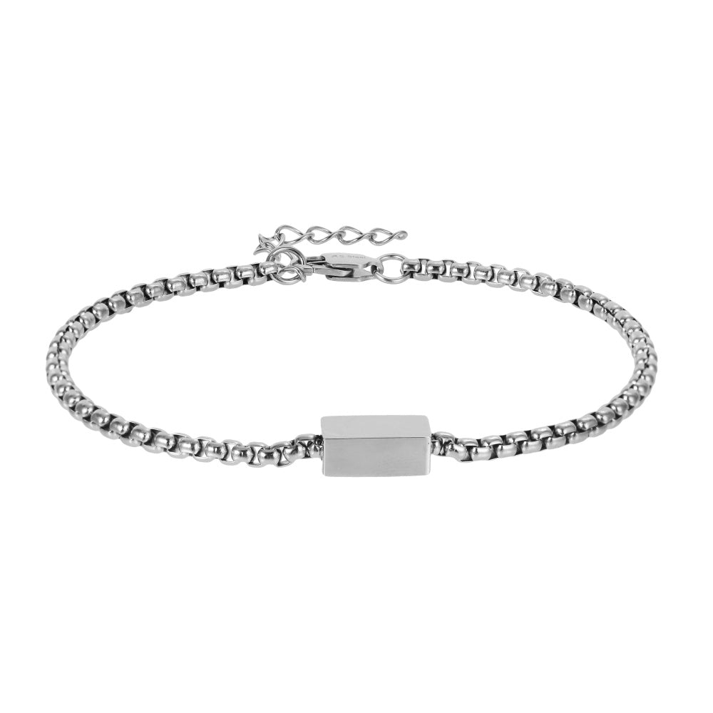 BSS1257 STAINLESS STEEL BRACELET WITH BAR