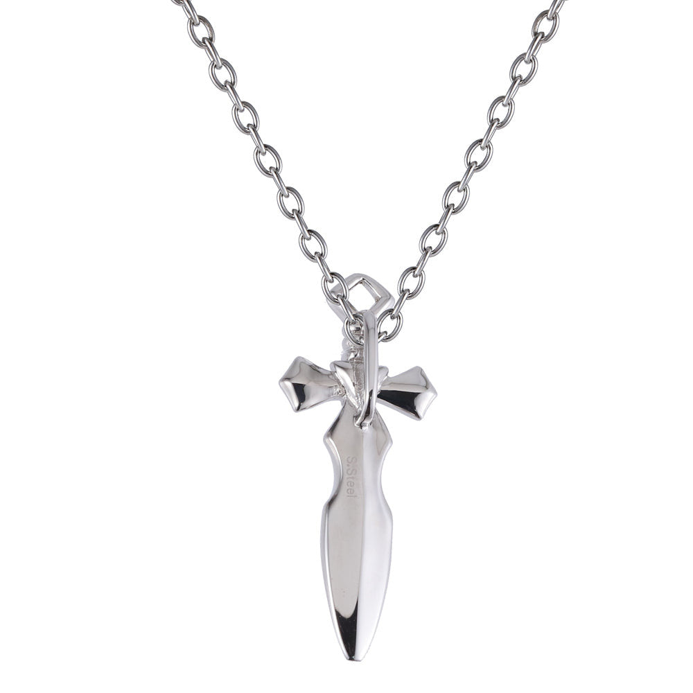 BSS161.P STAINLESS STEEL PENDANT WITH BLACK CZ