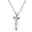 BSS161.P STAINLESS STEEL PENDANT WITH BLACK CZ AAB CO..