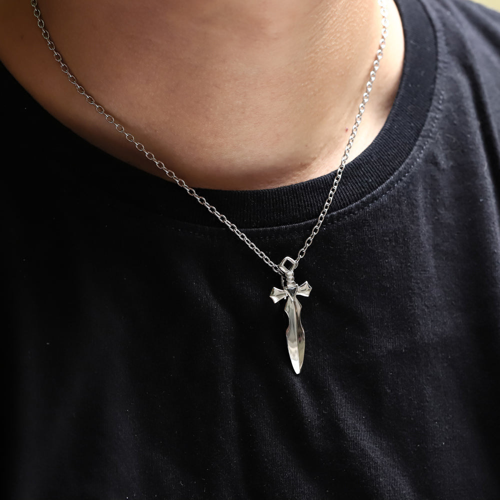 BSS161.P STAINLESS STEEL PENDANT WITH BLACK CZ