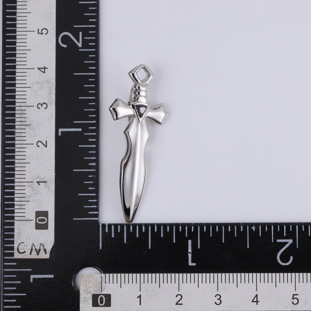 BSS161.P STAINLESS STEEL PENDANT WITH BLACK CZ