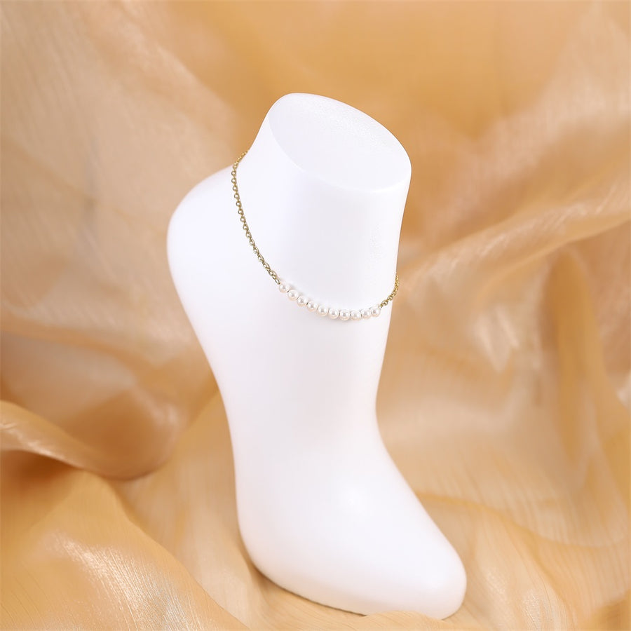 BSS883 STAINLESS STEEL BRACELET WITH SHELL PEARL