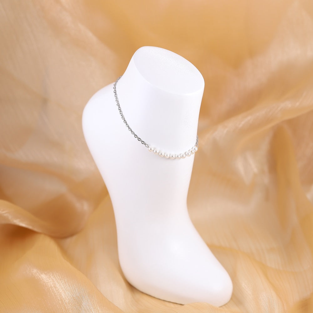 BSS883 STAINLESS STEEL BRACELET WITH SHELL PEARL