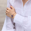 BSS919 STAINLESS STEEL T-BAR BRACELET WITH EPOXY AAB CO..