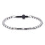 BSS934 STAINLESS STEEL CROSS BRACELET WITH FORGED CARBON AAB CO..