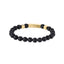 BSS937 STAINLESS STEEL ELASTIC STRING BRACELET WITH NATURAL STONE AAB CO..