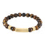 BSS937 STAINLESS STEEL ELASTIC STRING BRACELET WITH NATURAL STONE