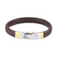 BSS941 STAINLESS STEEL LEATHER BRACELET AAB CO..