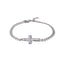 BSS942 DAMASCUS STEEL CROSS BRACELET