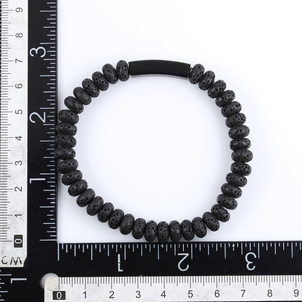 stainless steel bracelet lava bead bead bracelet