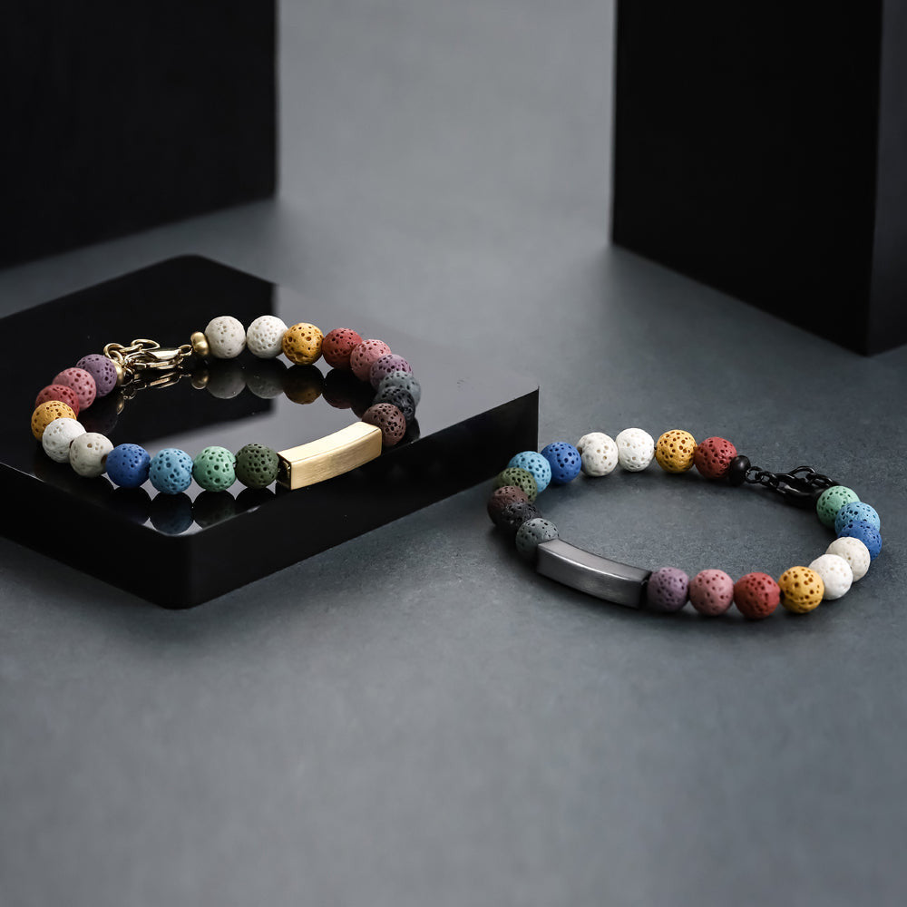 colorful bead bead bracelet stainless steel bracelet